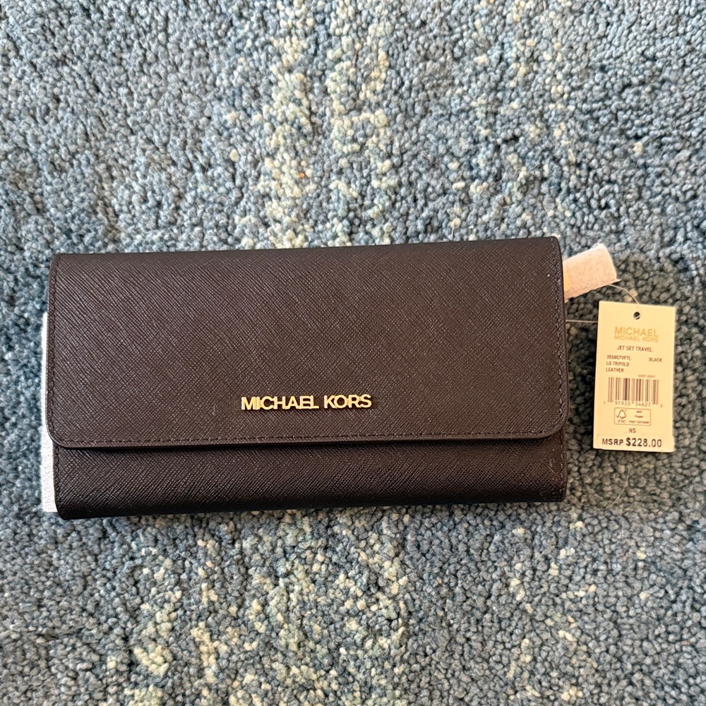 Michael Kors Black Saffiano Leather Wallet